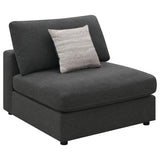 Serene Serene Upholstered Armless Chair Charcoal 551324 - Ella Furniture
