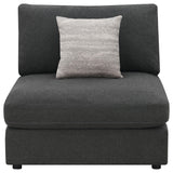 Serene Serene Upholstered Armless Chair Charcoal 551324 - Ella Furniture