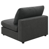 Serene Serene Upholstered Armless Chair Charcoal 551324 - Ella Furniture