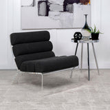 Serreta Boucle Upholstered Armless Accent Chair With Clear Acrylic Frame Black 903162 - Ella Furniture