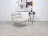 Serreta Boucle Upholstered Armless Accent Chair With Clear Acrylic Frame Ivory 903161 - Ella Furniture