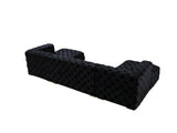 Seva Black Velvet Double Chaise Sectional - Ella Furniture