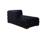 Seva Black Velvet Double Chaise Sectional - Ella Furniture