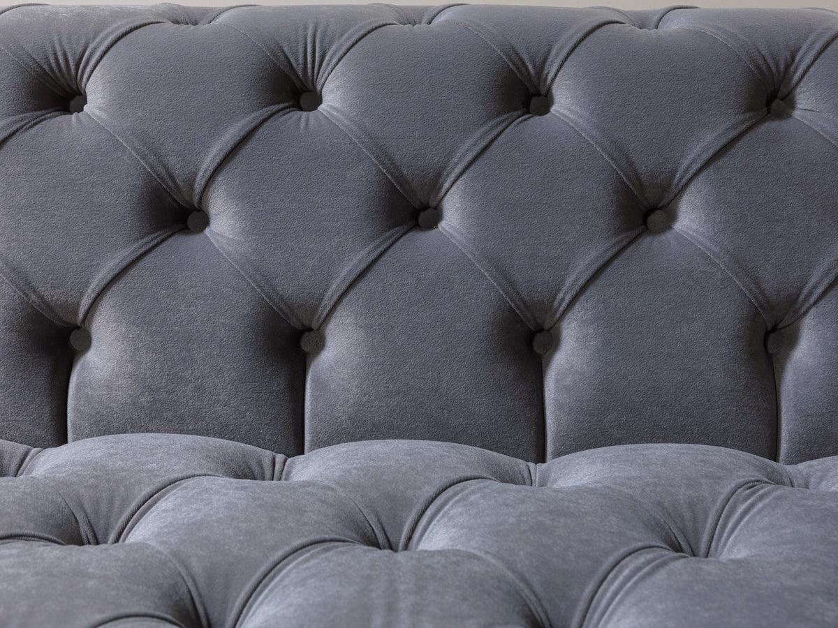 Seva Gray Velvet Double Chaise Sectional - Ella Furniture