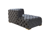 Seva Gray Velvet Double Chaise Sectional - Ella Furniture