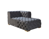 Seva Gray Velvet Double Chaise Sectional - Ella Furniture