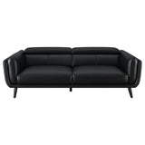 Shania Shania 2-piece Upholstered Low Back Sofa Set Black 509921-S2 - Ella Furniture