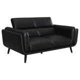 Shania Shania 2-piece Upholstered Low Back Sofa Set Black 509921-S2 - Ella Furniture