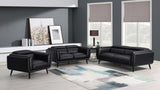 Shania Shania 3-piece Upholstered Low Back Sofa Set Black 509921-S3 - Ella Furniture