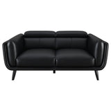 Shania Shania 3-piece Upholstered Low Back Sofa Set Black 509921-S3 - Ella Furniture