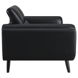 Shania Shania 3-piece Upholstered Low Back Sofa Set Black 509921-S3 - Ella Furniture