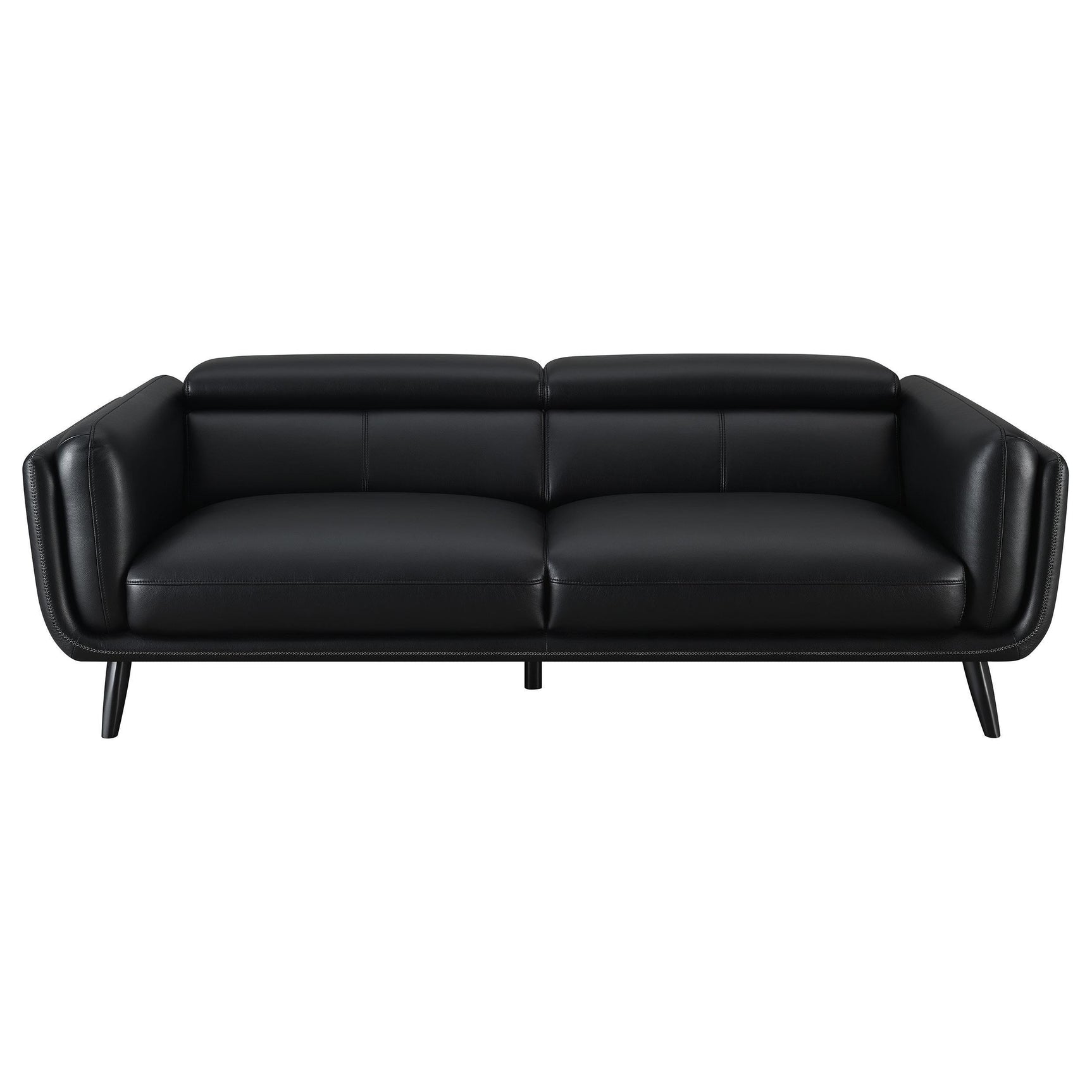 Shania Shania 3-piece Upholstered Low Back Sofa Set Black 509921-S3 - Ella Furniture