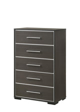 Sharpe Gray/White Modern Solid Wood And Veneers 2-Drawers Nightstand - Ella Furniture