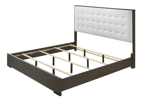 Sharpe Gray/White Modern Solid Wood And Veneers 2-Drawers Nightstand - Ella Furniture