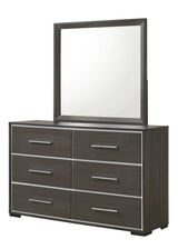 Sharpe Gray/White Modern Solid Wood And Veneers Fabric Upholstered Tufted Bedroom Set - Ella Furniture