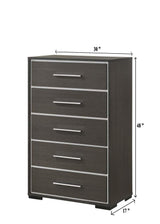 Sharpe Gray/White Modern Solid Wood And Veneers Fabric Upholstered Tufted Twin Bed - Ella Furniture