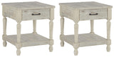 Shawnalore Whitewash 2 End Tables - Ella Furniture