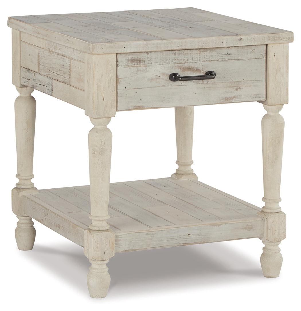 Shawnalore Whitewash 2 End Tables - Ella Furniture