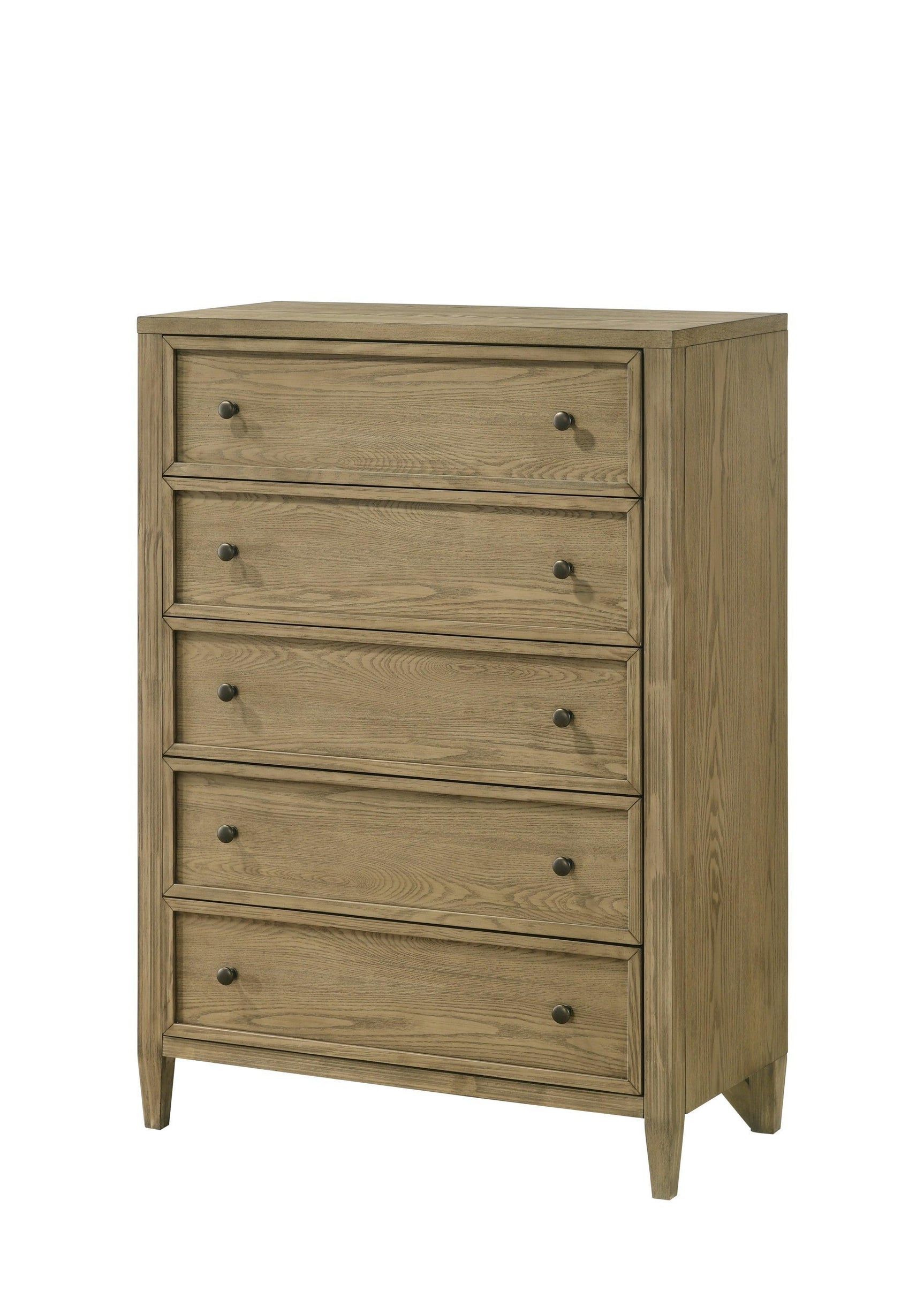 Sienna Brown Modern Contemporary Solid Wood And Veneers Queen Bed - Ella Furniture