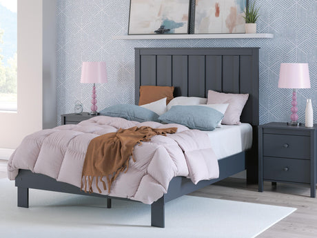 Simmenfort Navy Blue Full Platform Bed from Ella Furniture