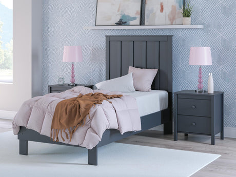 Simmenfort Navy Blue Twin Platform Bed from Ella Furniture