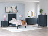 Simmenfort Navy Blue Twin Platform Bed view 2