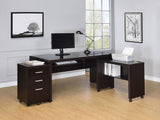 Skeena Skeena 3-piece Home Office Set Cappuccino 800901-S3 - Ella Furniture