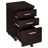 Skeena Skeena 3-piece Home Office Set Cappuccino 800901-S3 - Ella Furniture
