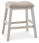 Skempton White/light Brown Counter Height Dining Table And 4 Barstools PKG001970 - D394-32 | D394-024 | D394-024 - Ella Furniture