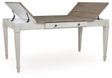 Skempton White/light Brown Rectangular Dining Room Set - Ella Furniture