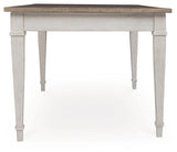 Skempton White/light Brown Rectangular Dining Room Set - Ella Furniture