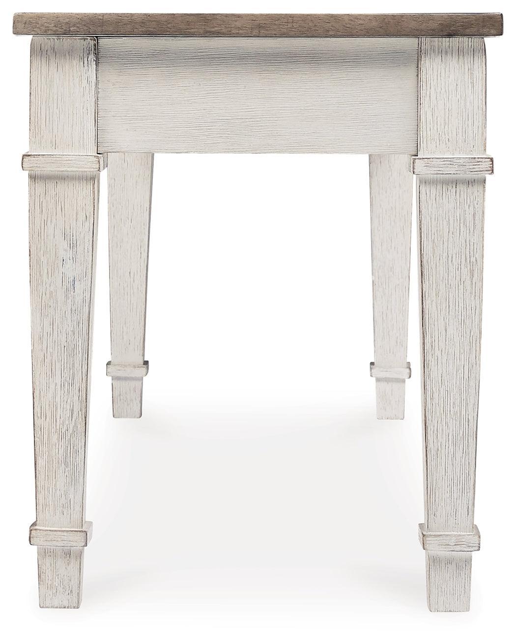 Skempton White/light Brown Rectangular Dining Room Set - Ella Furniture