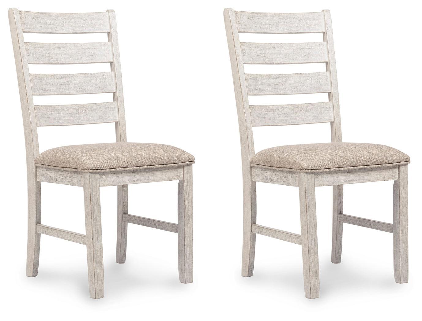 Skempton White/light Brown Rectangular Dining Room Set - Ella Furniture