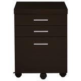 SKYLAR COLLECTION Skylar 2-piece Home Office Set L-Shape Desk with File Cabinet Cappuccino 800891-S4 - Ella Furniture