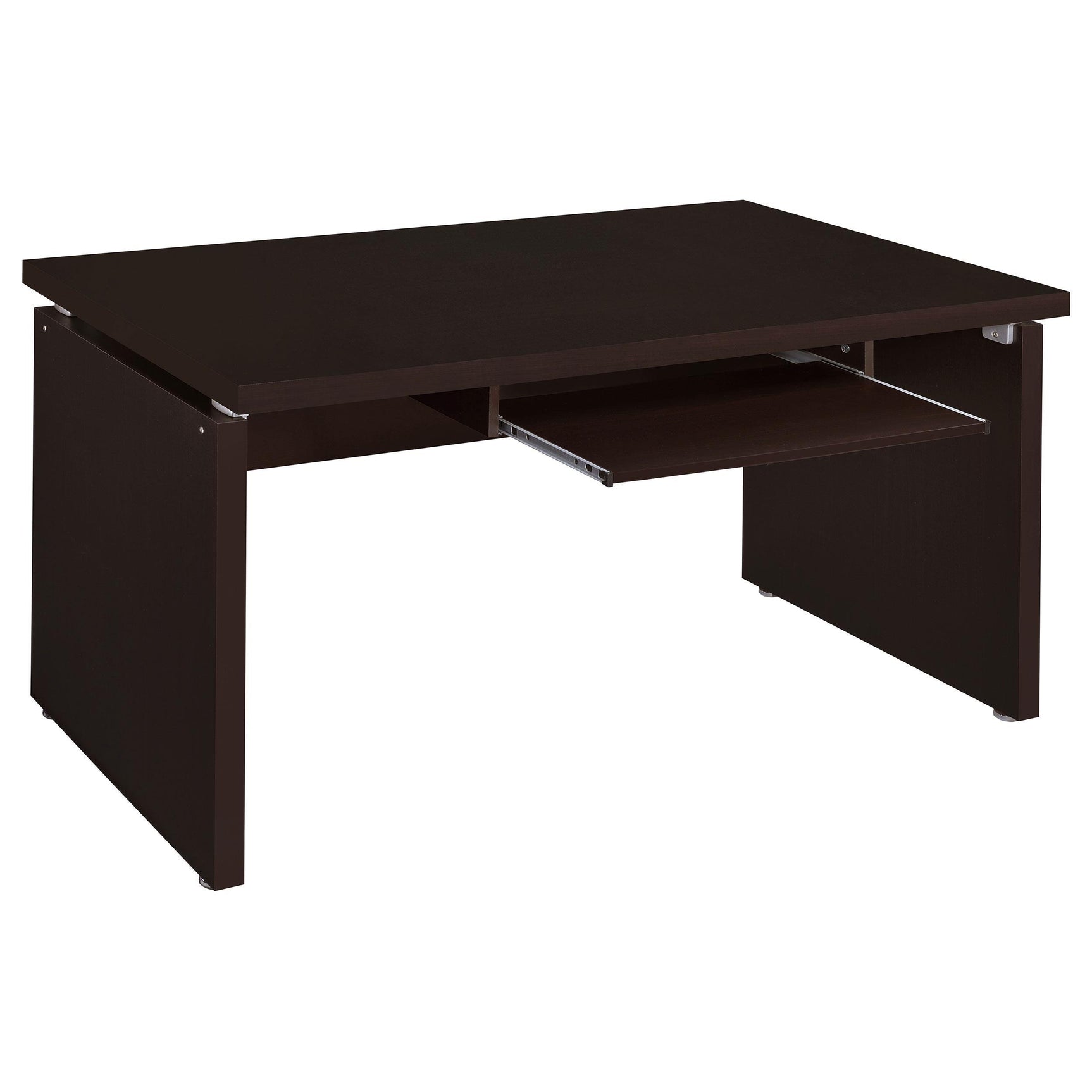 SKYLAR COLLECTION Skylar Engineered Wood L-Shape Computer Desk Cappuccino 800891L - Ella Furniture