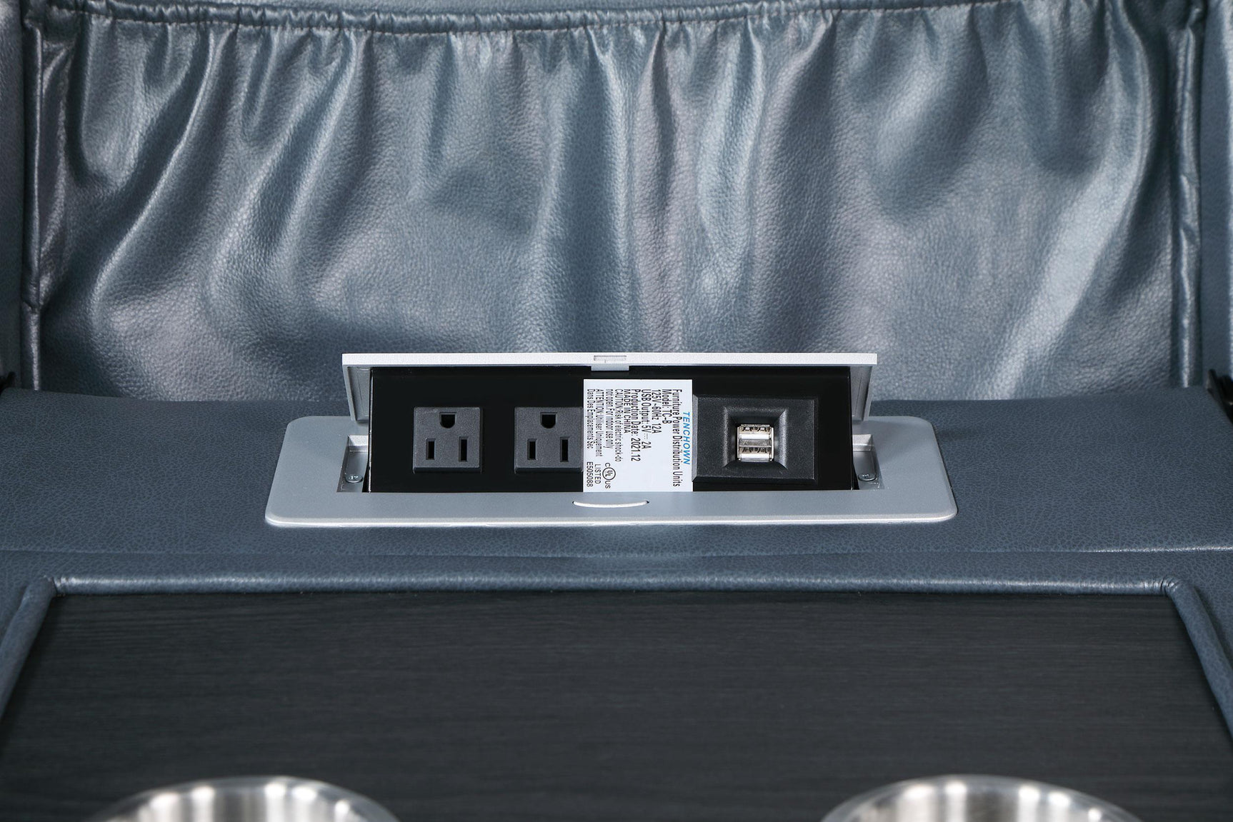 Sloane 2-piece Upholstered Reclining Sofa Set Blue 610271-S2 - Ella Furniture