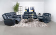 Sloane 3-piece Upholstered Reclining Sofa Set Blue 610271-S3 - Ella Furniture
