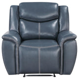 Sloane Upholstered Motion Recliner Chair Blue 610273 - Ella Furniture