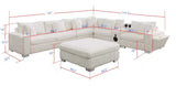 Snuggle Station Cream Reclining 6 or 7-Piece Sectional view 6