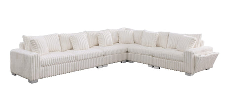 Snuggle Station Cream Reclining 6 or 7-Piece Sectional view 8