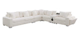 Snuggle Station Cream Reclining 6 or 7-Piece Sectional view 9