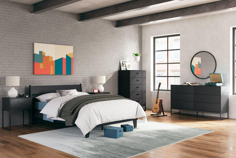 Socalle Black Chest of Drawers - Ella Furniture