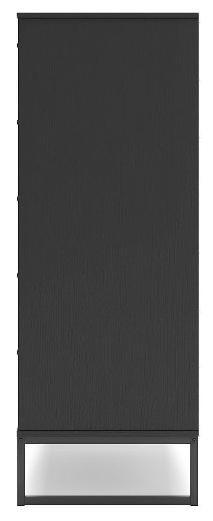 Socalle Black Chest of Drawers - Ella Furniture