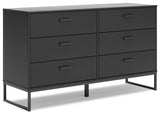 Socalle Black Dresser - Ella Furniture