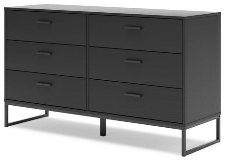 Socalle Black Dresser - Ella Furniture