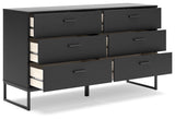 Socalle Black Dresser - Ella Furniture