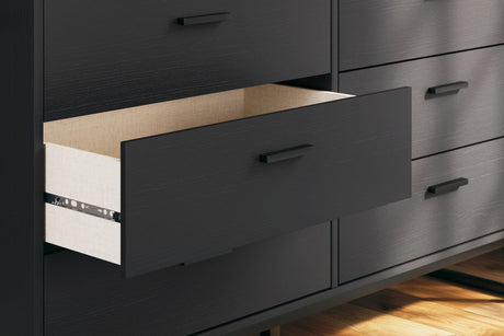 Socalle Black Dresser - Ella Furniture