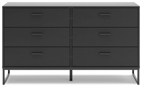 Socalle Black Dresser - Ella Furniture