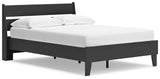 Socalle Black Full Panel Platform Bed - Ella Furniture