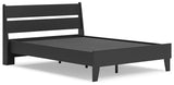 Socalle Black Full Panel Platform Bed - Ella Furniture